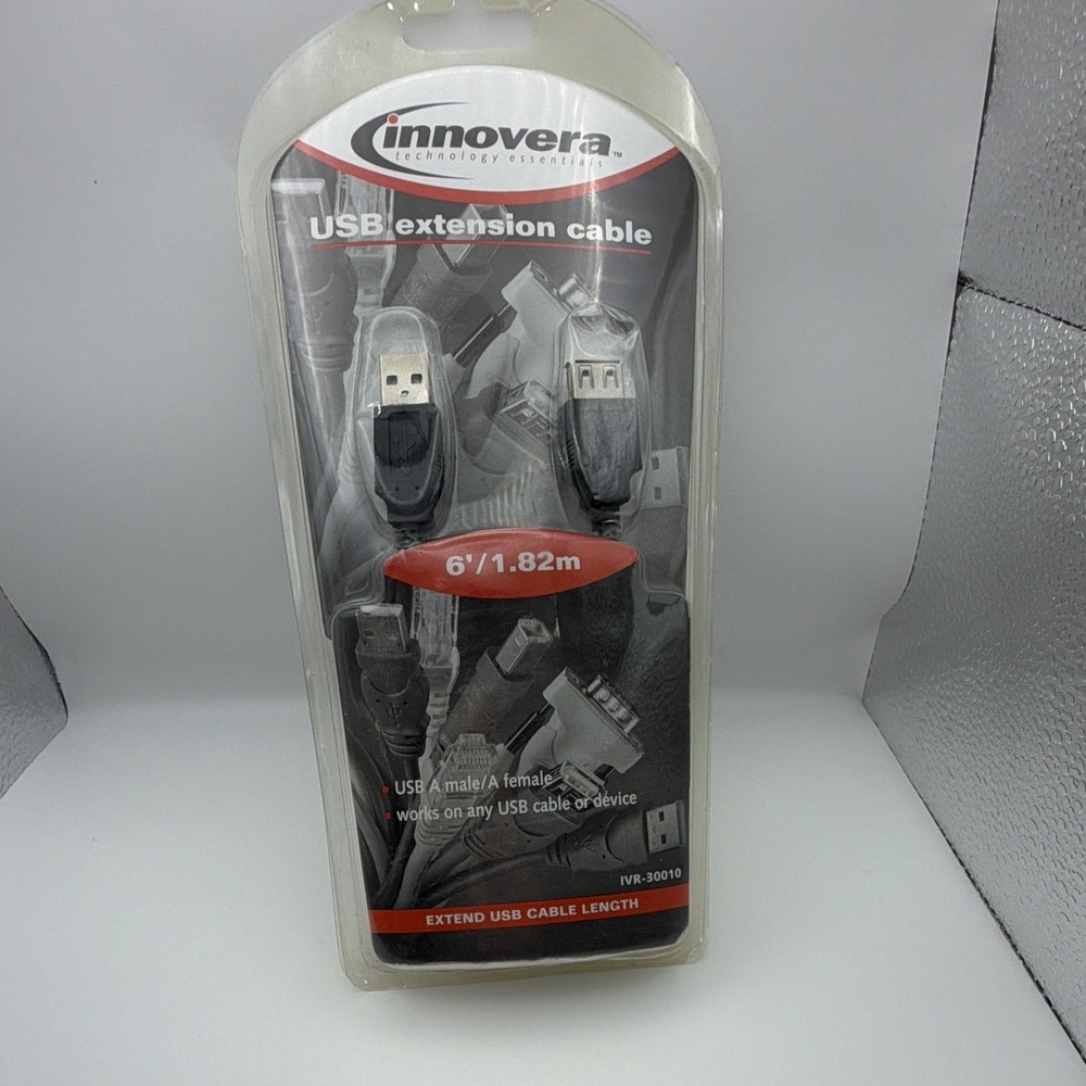 Innovera IVR-30010 USB Extension Cable 6ft USB-A Male to Female New